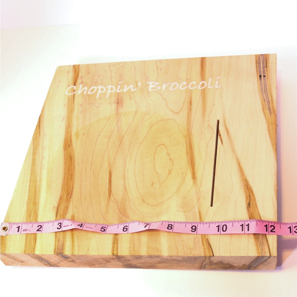 Handmade Maple Cutting Board – “Choppin’ Broccoli” – Solid Hardwood - Picture 3 of 5